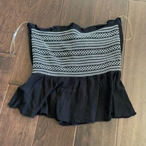 black tie back tube top
